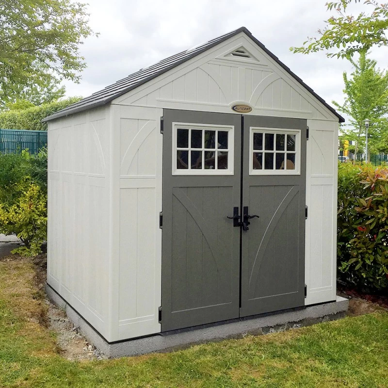 Abri De Jardin Polyéthylène 35mm 5,53m² Woodgrain + Plancher SUNCAST 3 Abri De Jardin Polyéthylène 35mm 5,53m² Woodgrain + Plancher SUNCAST