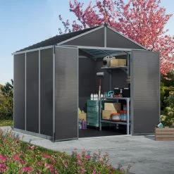 Abri De Jardin RUBICON 5,4m² En Aluminium Et Polycarbonate - Canopia By Palram -Abri De Jardin abri de jardin rubicon 237x229cm en aluminium et polycarbonate canopia by palram 3