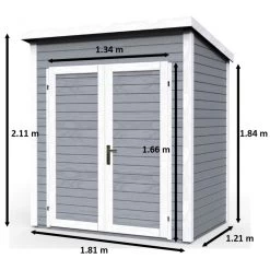 Abri De Jardin Skur 1 2,19m² + Plancher Traité Peint Anthracite Baltic -Abri De Jardin abri de jardin skur 1 219m plancher traite peint anthracite baltic 1