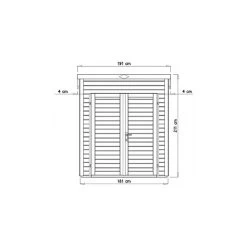 Abri De Jardin Skur 1 2,19m² + Plancher Traité Peint Gris Baltic -Abri De Jardin abri de jardin skur 1 219m plancher traite peint gris baltic 4