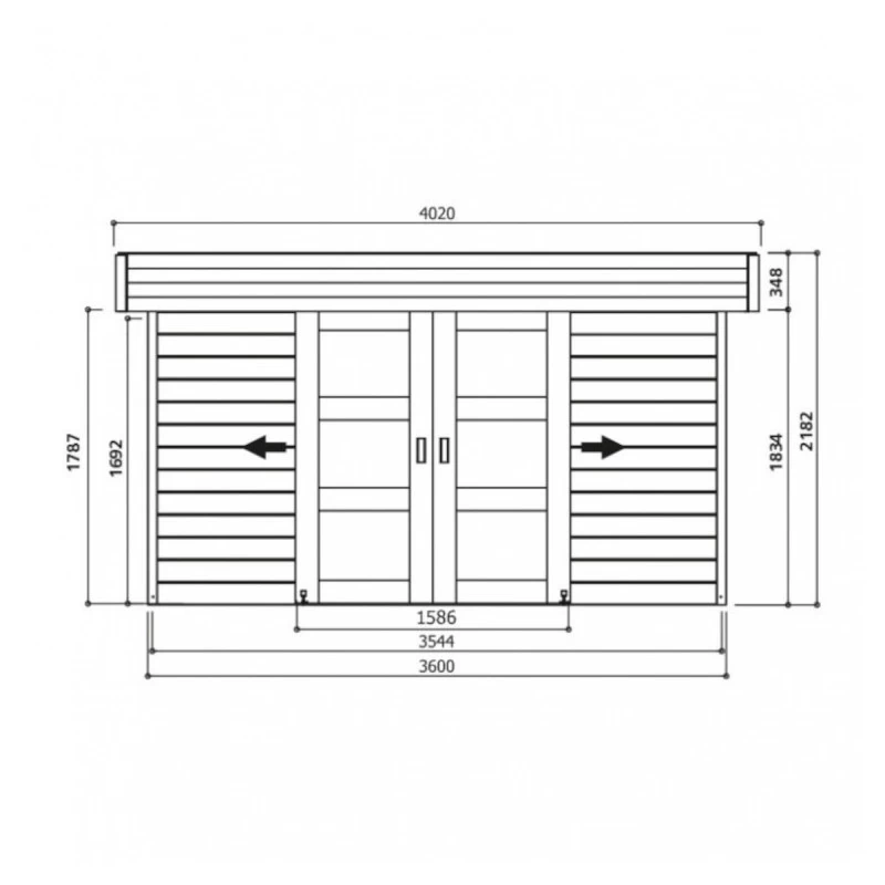 Abri De Jardin Stockholm 11,42m² En Bois Massif 28mm Avec Double Porte - SOLID 5 Abri De Jardin Stockholm 11,42m² En Bois Massif 28mm Avec Double Porte - SOLID – Image 3