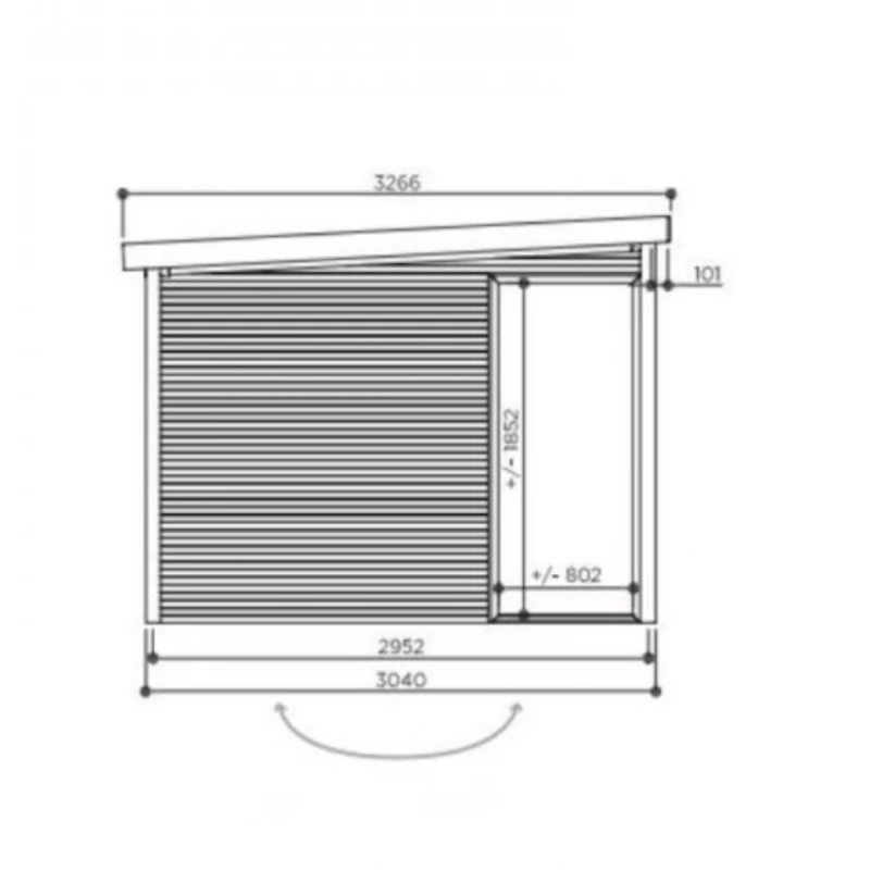 Abri De Jardin Tavira 26m² En Bois Massif 28mm Avec Terrasse Couverte - SOLID 5 Abri De Jardin Tavira 26m² En Bois Massif 28mm Avec Terrasse Couverte - SOLID – Image 3