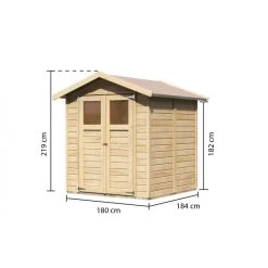 Abri De Jardin Dahme 3 De 3,31m² Panneaux Bois 14mm - Karibu -Abri De Jardin abri de jardin tobin 3 de 331m panneaux bois 14mm karibu 2