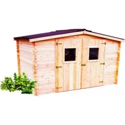 Abri De Jardin En Bois De Douglas 9,85m² DUBLIN 28mm + Couverture Onduline - HABRITA 9 Abri De Jardin En Bois De Douglas 9,85m² DUBLIN 28mm + Couverture Onduline - HABRITA -Abri De Jardin abri dublin 532m en madriers douglas 28mm sans plancher habrita 2
