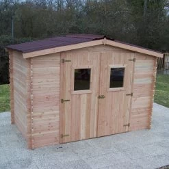 Abri De Jardin En Bois De Douglas 9,85m² DUBLIN 28mm + Couverture Onduline - HABRITA 11 Abri De Jardin En Bois De Douglas 9,85m² DUBLIN 28mm + Couverture Onduline - HABRITA -Abri De Jardin abri dublin 532m en madriers douglas 28mm sans plancher habrita 4