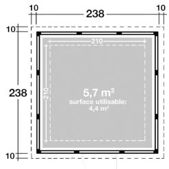 Abri En Acier Galvanisé Blanc 5,7m² Eleganto 2424 Telluria 7 Abri En Acier Galvanisé Blanc 5,7m² Eleganto 2424 Telluria -Abri De Jardin abri en acier galvanise blanc 57m eleganto 2424 telluria 2