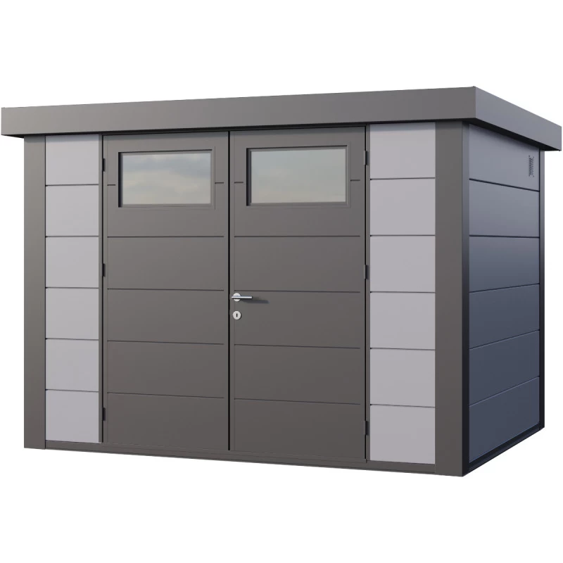 Abri En Acier Galvanisé Gris Clair 7,1m² Avec Double Porte Eleganto 3024 Telluria 3 Abri En Acier Galvanisé Gris Clair 7,1m² Avec Double Porte Eleganto 3024 Telluria