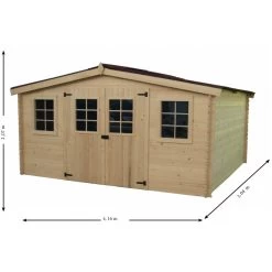 Abri En Bois Massif 12,65m² – Madriers 28mm + Couverture Plaques Ondulées 9 Abri En Bois Massif 12,65m² – Madriers 28mm + Couverture Plaques Ondulées -Abri De Jardin abri en bois massif 12m madriers 28mm couverture plaques ondulees 3
