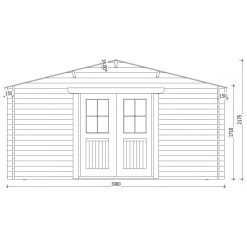 Abri En Bois Massif 12m² PRIMO 28mm Traité Teinté Marron Gardy Shelter -Abri De Jardin abri en bois massif 12m primo 28mm traite teinte marron gardy shelter 3