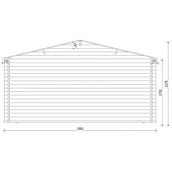 Abri En Bois Massif 12m² PRIMO 28mm Traité Teinté Marron Gardy Shelter -Abri De Jardin abri en bois massif 12m primo 28mm traite teinte marron gardy shelter 4