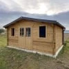 Abri En Bois Massif 19,8m² PLUS 40mm Traité Teinté Marron Gardy Shelter -Abri De Jardin abri en bois massif 198m plus 40mm traite teinte marron gardy shelter