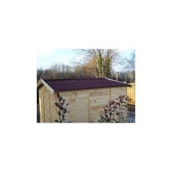 Abri En Bois Massif 5,76m² – Panneaux 16mm + Plancher + Couverture Plaques Ondulées -Abri De Jardin abri en bois massif 576m panneaux 16mm plancher couverture plaques ondulees 2