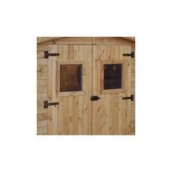 Abri En Bois Massif 5,76m² – Panneaux 16mm + Plancher + Couverture Plaques Ondulées -Abri De Jardin abri en bois massif 576m panneaux 16mm plancher couverture plaques ondulees 4