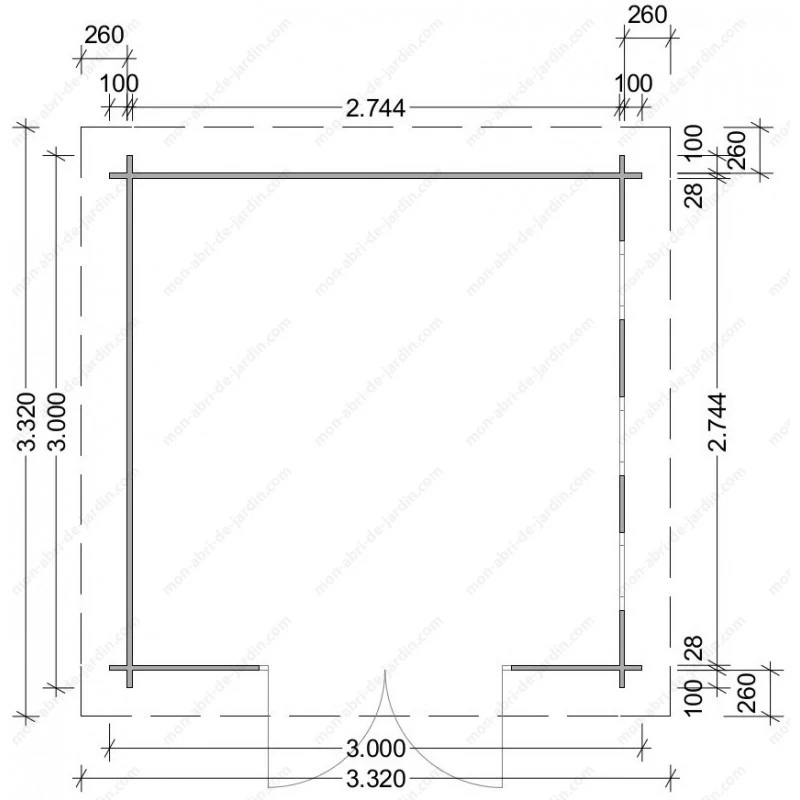 Abri En Bois Massif 9m² MODERNE - Madriers 40mm Gardy Shelter 4 Abri En Bois Massif 9m² MODERNE - Madriers 40mm Gardy Shelter – Image 2