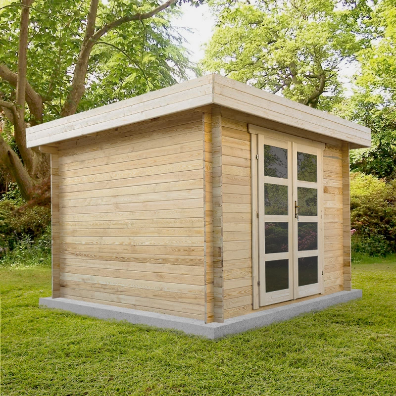 Abri En Bois Massif 9m² MODERNE - Madriers 40mm Gardy Shelter 3 Abri En Bois Massif 9m² MODERNE - Madriers 40mm Gardy Shelter