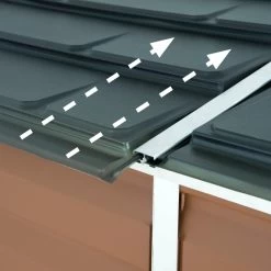 Abri En Polycarbonate 2,06m² Monopente Skylight Amber - Palram - Canopia 12 Abri En Polycarbonate 2,06m² Monopente Skylight Amber - Palram - Canopia -Abri De Jardin abri en polycarbonate 206m monopente skylight amber palram 4