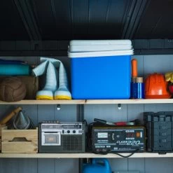 Abri Monopente En Résine Brossée Brossium 7,4m² + Plancher KETER -Abri De Jardin abri en resine brossee monopente brossium 6m plancher keter 3