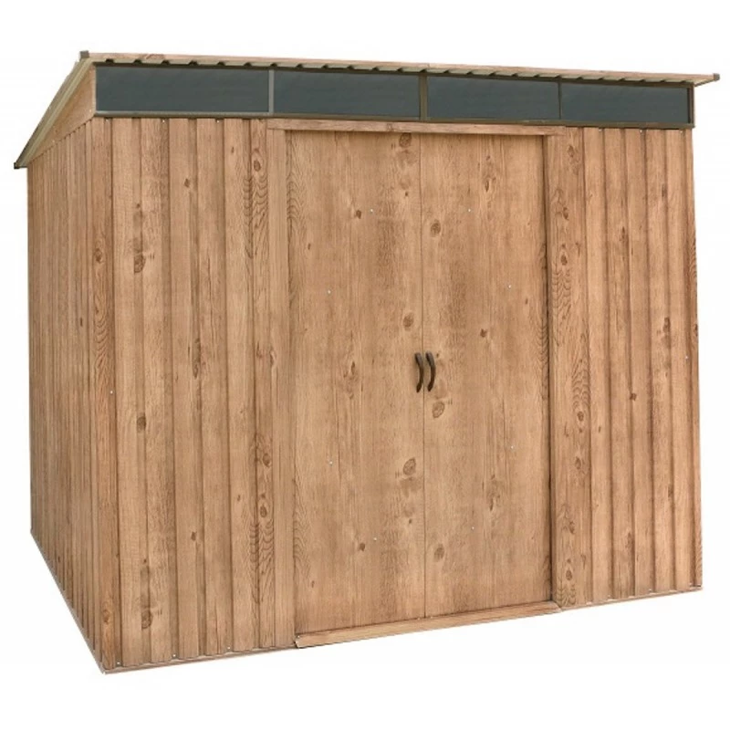 Abri Monopente En Métal Imitation Bois Skylight 4,84m² - DURAMAX + Kit D'ancrage 6 Abri Monopente En Métal Imitation Bois Skylight 4,84m² - DURAMAX + Kit D'ancrage – Image 4