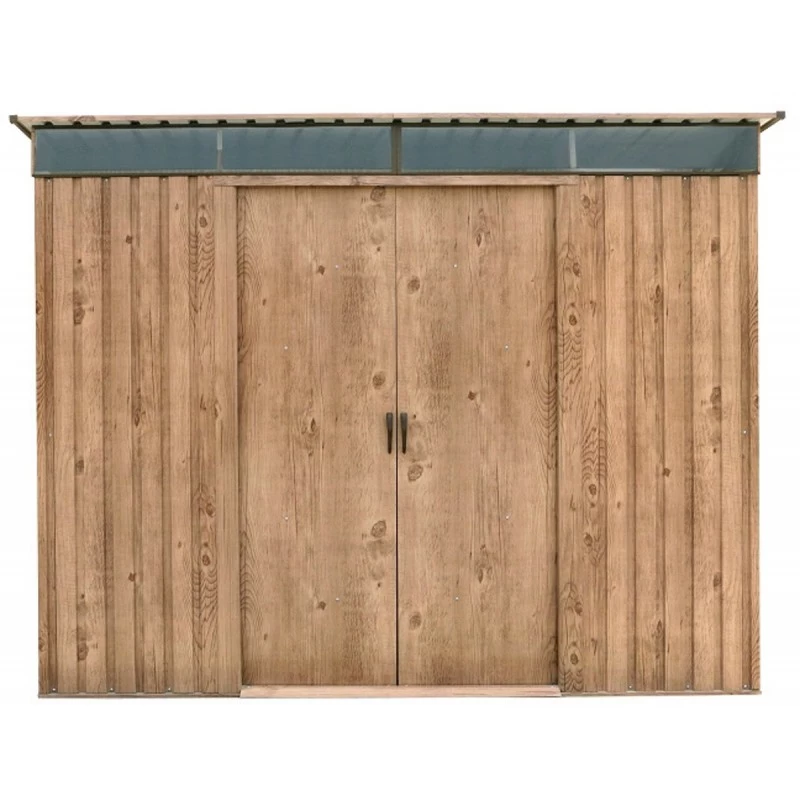 Abri Monopente En Métal Imitation Bois Skylight 4,84m² - DURAMAX + Kit D'ancrage 7 Abri Monopente En Métal Imitation Bois Skylight 4,84m² - DURAMAX + Kit D'ancrage – Image 5