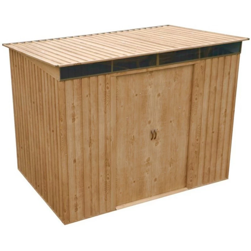 Abri Monopente En Métal Imitation Bois Skylight 4,84m² - DURAMAX + Kit D'ancrage 8 Abri Monopente En Métal Imitation Bois Skylight 4,84m² - DURAMAX + Kit D'ancrage – Image 6