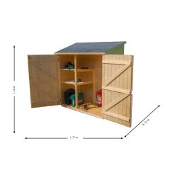 Abri Mural En Bois Brut 1m² Avec 2 étagères De Rangement - Habrita 8 Abri Mural En Bois Brut 1m² Avec 2 étagères De Rangement - Habrita -Abri De Jardin abri mural en bois brut 1m avec 2 etageres de rangement habrita 2