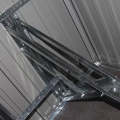 Abri Pour 4 Vélos En Acier Galvanisé Gris Avec Rails De Rangement 4,02m² - Chalet Et Jardin -Abri De Jardin abri pour 4 velos en acier galvanise gris avec rails de rangement 402m chalet et jardin 2