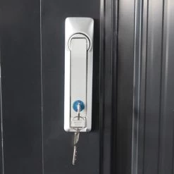 Abri Pour 4 Vélos En Acier Galvanisé Gris Avec Rails De Rangement 4,02m² - Chalet Et Jardin -Abri De Jardin abri pour 4 velos en acier galvanise gris avec rails de rangement 402m chalet et jardin 3