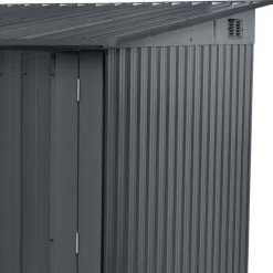 Abri Pour 4 Vélos En Métal Anthracite 4,2m² + Kit D'ancrage X-METAL -Abri De Jardin abri pour 4 velos en metal anthracite 42m kit d ancrage x metal 5