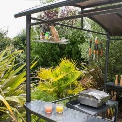 Abri Pour Barbecue 3,6m² En Aluminium Gris Anthracite Et Polycarbonate DCB Garden -Abri De Jardin abri pour barbecue 36m en aluminium gris anthracite et polycarbonate dcb garden 2