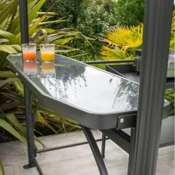 Abri Pour Barbecue 3,6m² En Aluminium Gris Anthracite Et Polycarbonate DCB Garden -Abri De Jardin abri pour barbecue 36m en aluminium gris anthracite et polycarbonate dcb garden 3