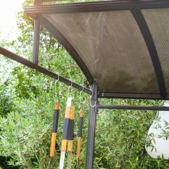 Abri Pour Barbecue 3,6m² En Aluminium Gris Anthracite Et Polycarbonate DCB Garden -Abri De Jardin abri pour barbecue 36m en aluminium gris anthracite et polycarbonate dcb garden 5