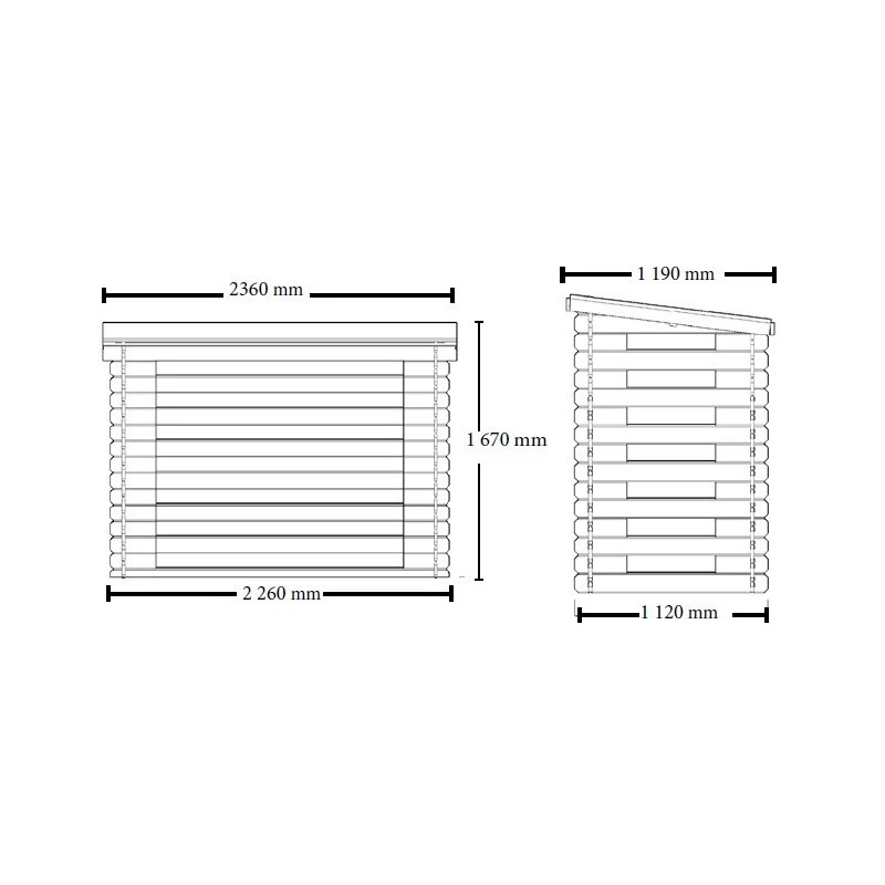 Abri Range-bûches 4 Stères Madriers Massif 20mm Certifié 5 Abri Range-bûches 4 Stères Madriers Massif 20mm Certifié – Image 3