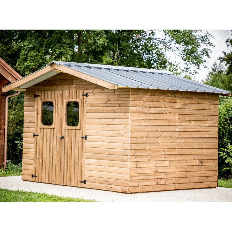 Abri Therma 10,60m² En Bois Thermo Traité Et Toit En Acier HABRITA 4 Abri Therma 10,60m² En Bois Thermo Traité Et Toit En Acier HABRITA – Image 2