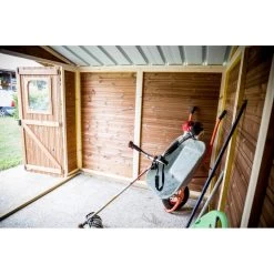 Abri Therma 7,04m² En Bois Thermo Traité Et Toiture En Acier HABRITA -Abri De Jardin abri therma 742m en bois thermo traite et toiture en acier habrita 3