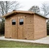 Abri Thermabri 12,31m² En Bois Thermo Traité Toiture En Acier HABRITA -Abri De Jardin abri thermabri 1197m en bois thermo traite toiture en acier habrita