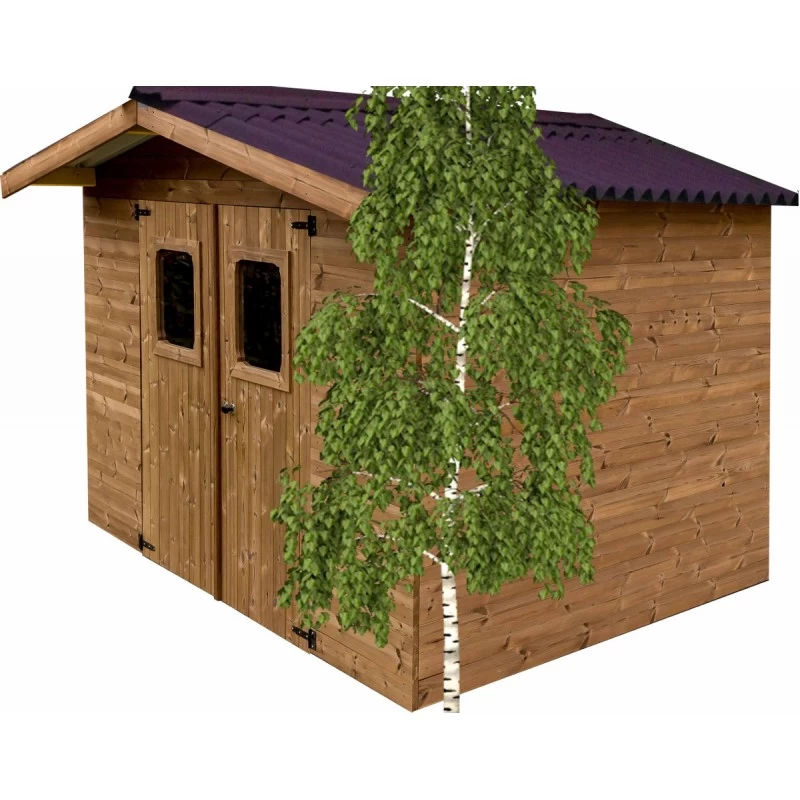 Abri Thermabri 11,97m² En Bois Thermo Traité Toiture Onduline HABRITA 4 Abri Thermabri 11,97m² En Bois Thermo Traité Toiture Onduline HABRITA – Image 2