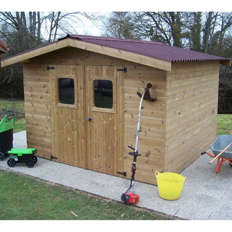 Abri Thermabri 11,97m² En Bois Thermo Traité Toiture Onduline HABRITA 3 Abri Thermabri 11,97m² En Bois Thermo Traité Toiture Onduline HABRITA