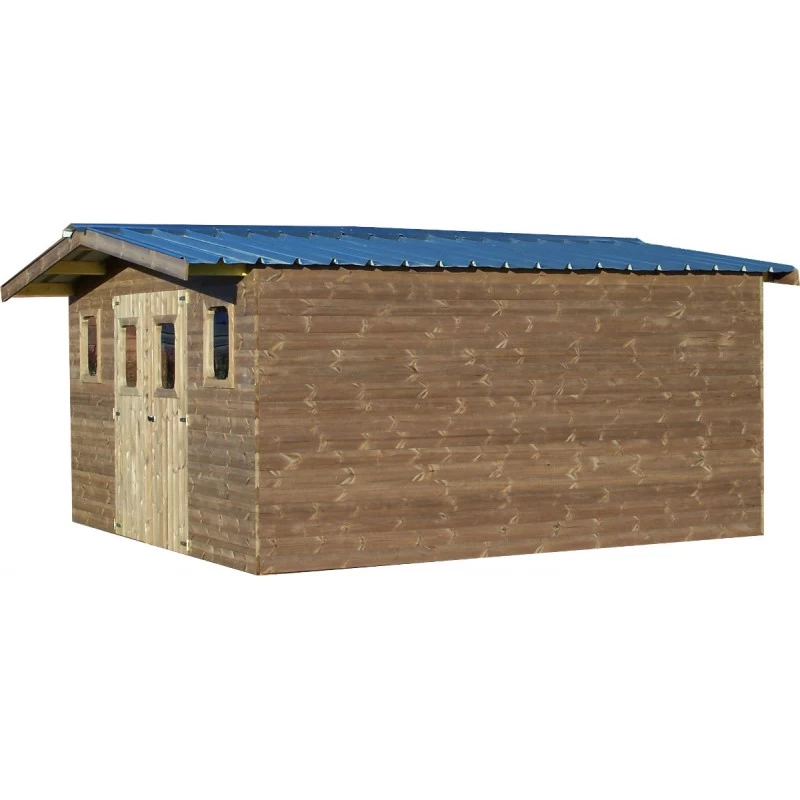 Abri Thermabri 24,30m² En Bois Thermo Traité Toiture En Acier HABRITA 4 Abri Thermabri 24,30m² En Bois Thermo Traité Toiture En Acier HABRITA – Image 2