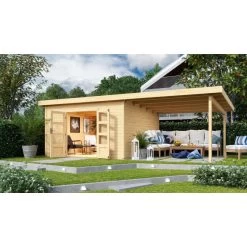 Abri Toit Plat 13,60m² Bois Massif 40mm Northeim 5 Avec Appentis 330cm – Karibu 10 Abri Toit Plat 13,60m² Bois Massif 40mm Northeim 5 Avec Appentis 330cm – Karibu -Abri De Jardin abri toit plat 1360m bois massif 40mm northeim 5 avec appentis 330cm woodfeeling 2