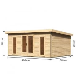 Abri Toit Plat 18,08m² Bois Massif 40mm Radeburg 4 – Karibu 11 Abri Toit Plat 18,08m² Bois Massif 40mm Radeburg 4 – Karibu -Abri De Jardin abri toit plat 1808m bois massif 40mm radeburg 4 karibu 3