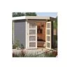 Abri Toit Plat 4,62m² Goldendorf 3 En Bois Vitrifié Gris 19mm - Karibu -Abri De Jardin abri toit plat 462m goldendorf 3 en bois vitrifie gris 19mm karibu
