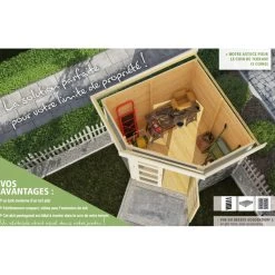 Abri Toit Plat 4,62m² Goldendorf 3 En Bois Vitrifié Gris 19mm - Karibu -Abri De Jardin abri toit plat 462m goldendorf 3 en bois vitrifie gris 19mm karibu 2