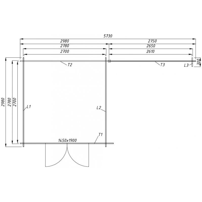 Abri Toit Plat 9m² PLUS 40mm + Terrasse Couverte Latérale 9m² Gardy Shelter 5 Abri Toit Plat 9m² PLUS 40mm + Terrasse Couverte Latérale 9m² Gardy Shelter – Image 3