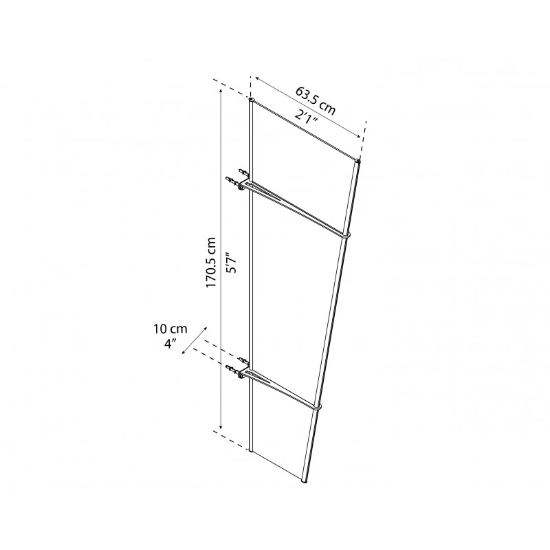 Auvent Latéral En Acrylique Transparent Pegasus™ 620 – Palram - Canopia 5 Auvent Latéral En Acrylique Transparent Pegasus™ 620 – Palram - Canopia – Image 3