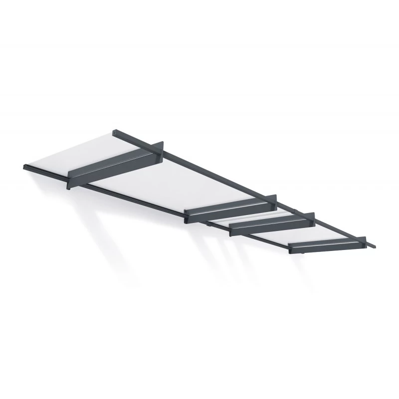 Auvent Marquise En Acrylique Gris Clair NANCY™ 4100 – Canopia By Palram 5 Auvent Marquise En Acrylique Gris Clair NANCY™ 4100 – Canopia By Palram – Image 3