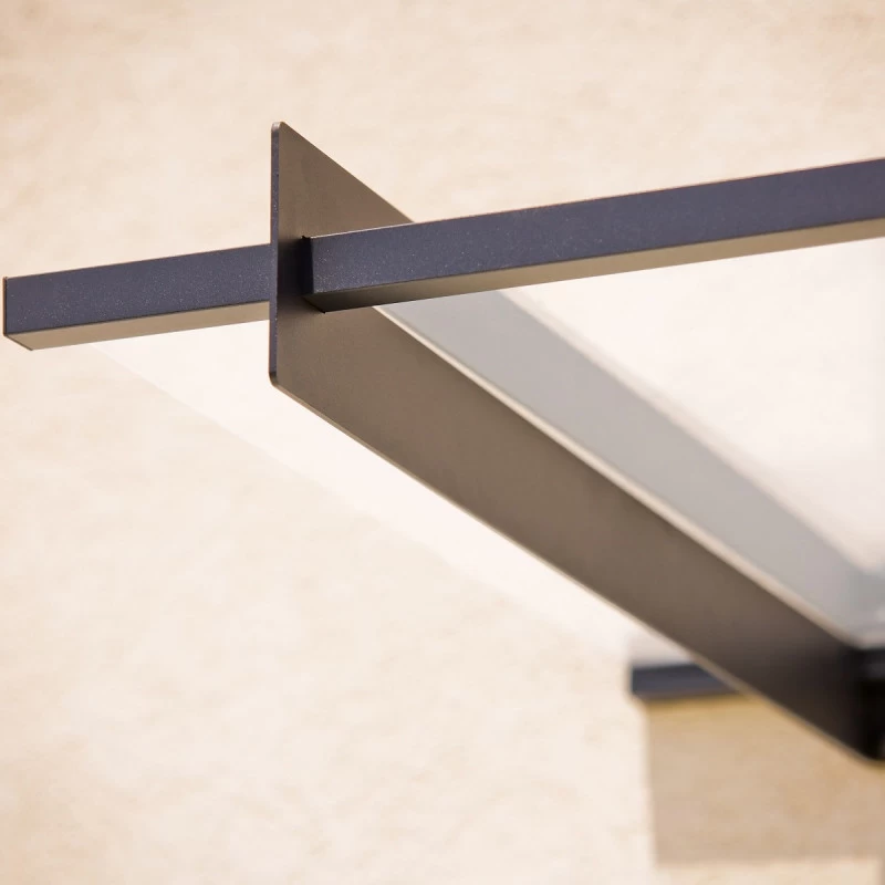 Auvent Marquise En Acrylique Gris Clair NANCY™ 4500 – Canopia By Palram 8 Auvent Marquise En Acrylique Gris Clair NANCY™ 4500 – Canopia By Palram – Image 6