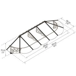 Auvent Marquise En Polycarbonate 4mm Lily XL™ 2600 – Canopia 9 Auvent Marquise En Polycarbonate 4mm Lily XL™ 2600 – Canopia -Abri De Jardin auvent marquise en polycarbonate 4mm lily xl 3150 canopia 2