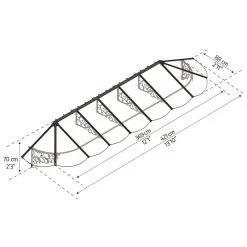 Auvent Marquise En Polycarbonate 4mm Lily XL™ 4100 – Canopia -Abri De Jardin auvent marquise en polycarbonate 4mm lily xl 4100 canopia 2