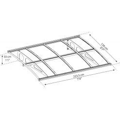 Auvent Marquise En Polycarbonate 6mm Bordeaux™ 2230 – Canopia By Palram -Abri De Jardin auvent marquise en polycarbonate 6mm bordeaux 2230 palram canopia 5