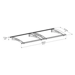 Auvent Marquise Transparent AQUILA™ 3000 - Palram - Canopia -Abri De Jardin auvent marquise transparent aquila 3000 palram 1 2
